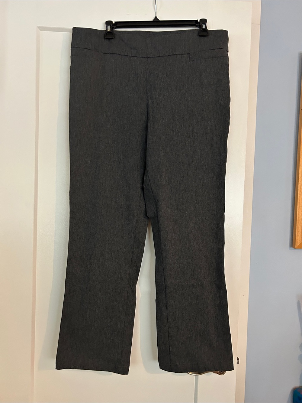 Briggs New York Dark Gray Straight-Leg Pull-On Pants